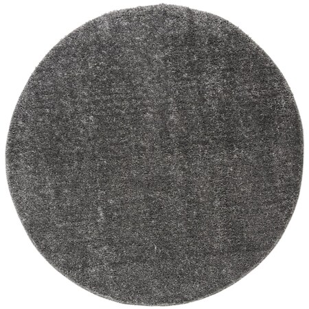Safavieh 3 x 3 ft. August Shag 900 Power Loomed Round Area Rug, Grey AUG900F-3R